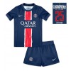Paris Saint-Germain Hemmaställ Barn 2024-25 UCL Champions Korta ärmar (+ Korta byxor)